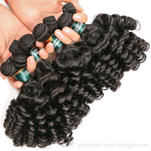 Free Sample 10A Funmi Pixie Curly Hair Bundle Virgin Cuticle Aligned Human Hair Bundle Wholesale Mink Brazilian Fumi Hair Vendor